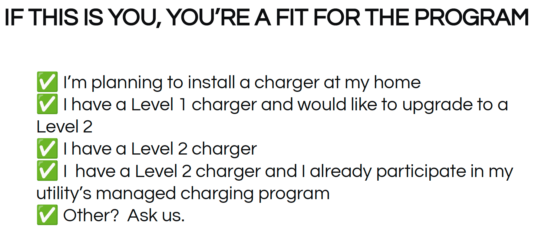 Stepwise Utility Pilot Eligibility Criteria